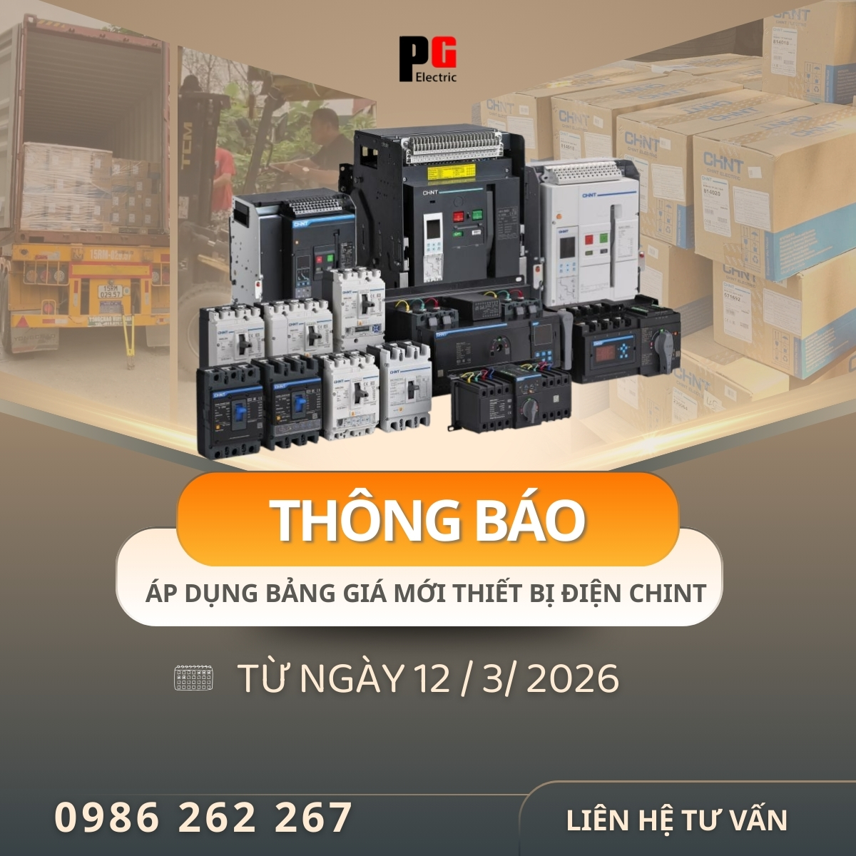 Thông Báo Điều Chỉnh Tăng Giá Sản Phẩm Chint Năm 2026