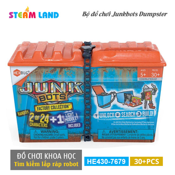 Bộ đồ chơi Junkbots Dumpster - HEXBUG 430-7679