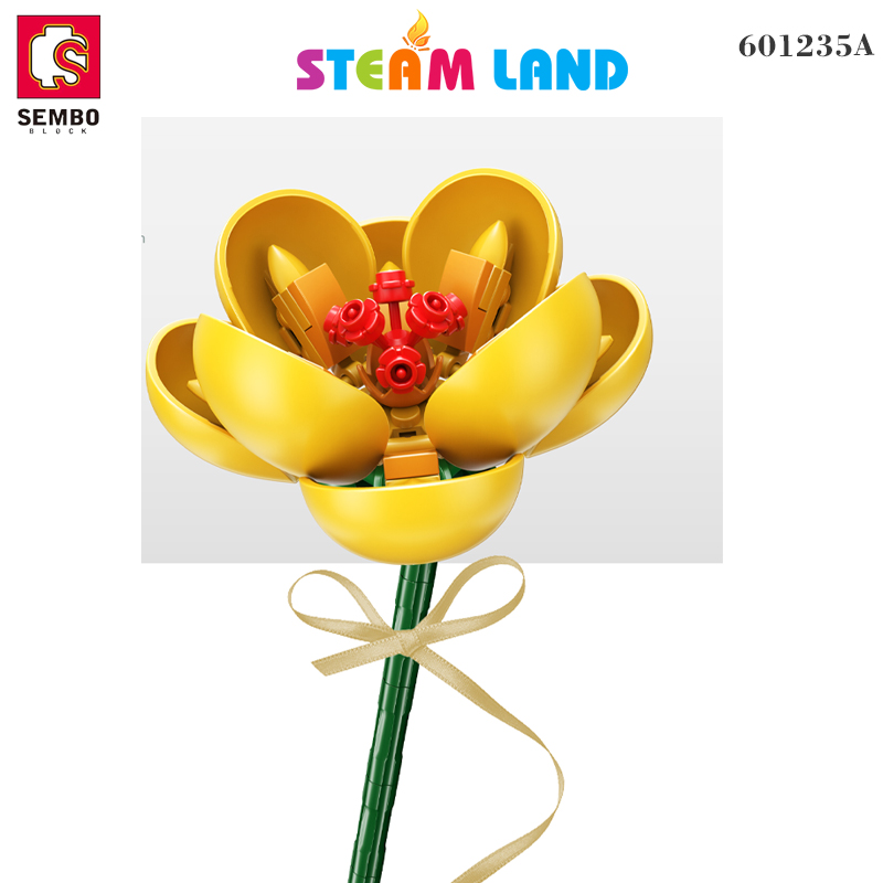 Bộ Lego Hoa Hồng Sharon Vàng - SEMBO 601235A