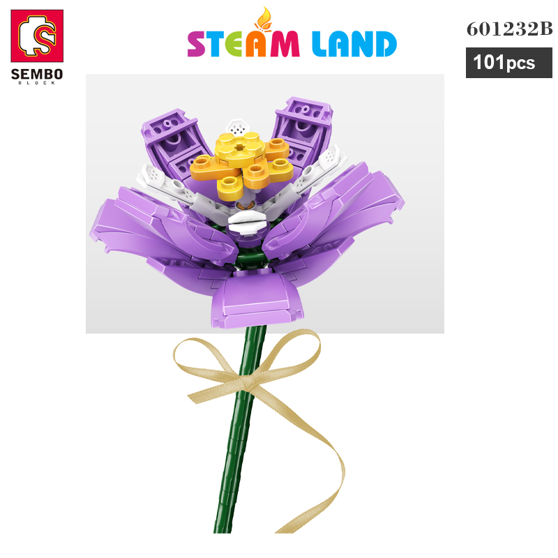 Bộ Lego Hoa Saffron Tím - SEMBO 601232B
