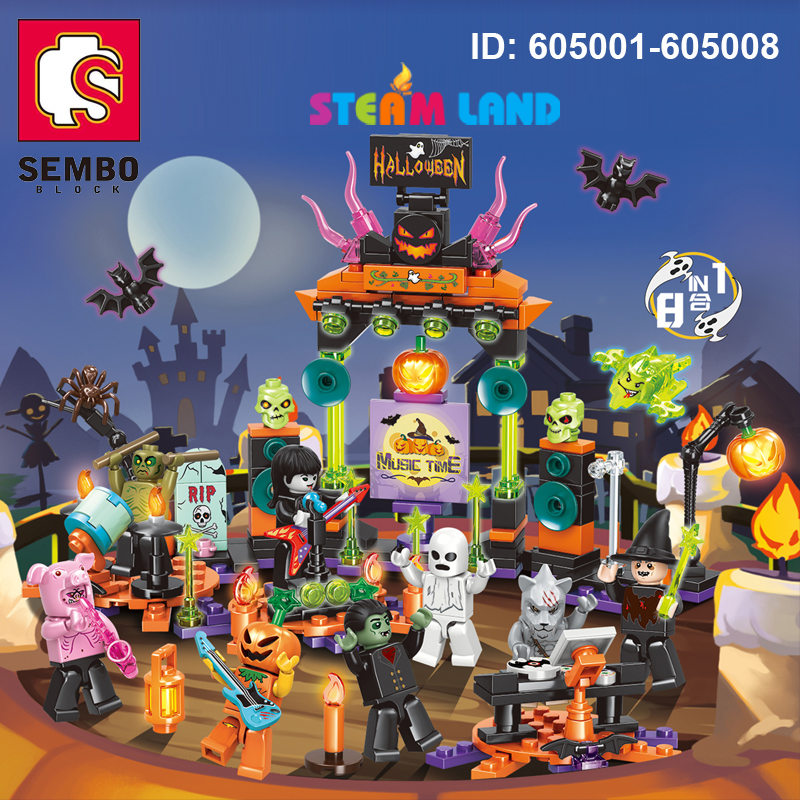Combo 8 bộ lego Halloween bí ẩn - SEMBO 605001-605008