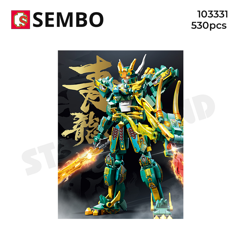 Đồ Chơi Lắp Ráp Mô Hình 2 in 1 Mecha Rô bốt Thanh Long - SEMBO 103331