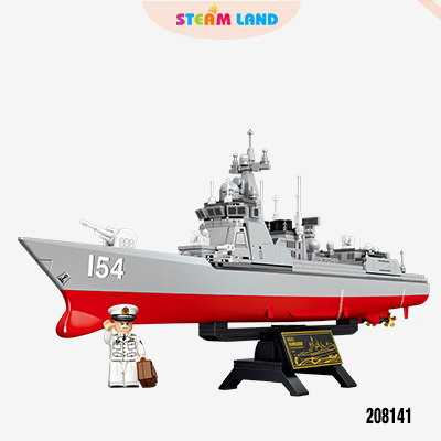 Đồ chơi lắp ráp mô hình tàu khu trục tên lửa 052D - SEMBO BLOCK-208141