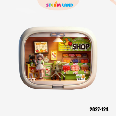 Mô hình lắp ráp DIY cửa hàng trái cây (có đèn) - NXYBS-2027-124