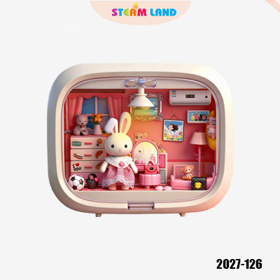 Mô hình lắp ráp DIY phòng ngủ mini (có đèn) -NXYBS-2027-126