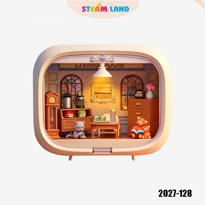 Mô hình lắp ráp DIY quán cà phê mini (có đèn) - NXYBS-2027-128