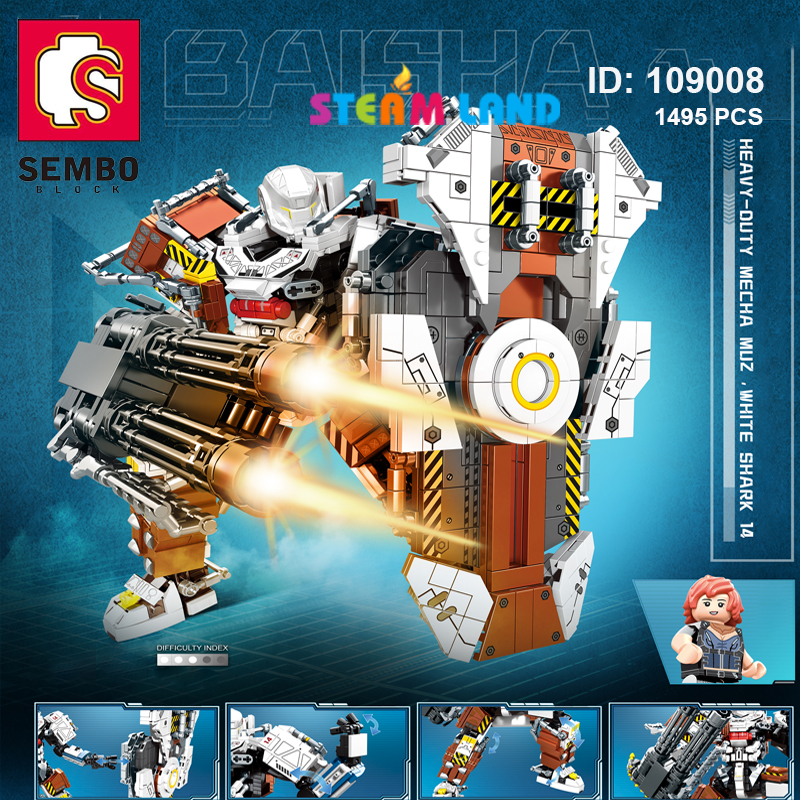 Robot phòng thủ Cá mập trắng - SEMBO 109008