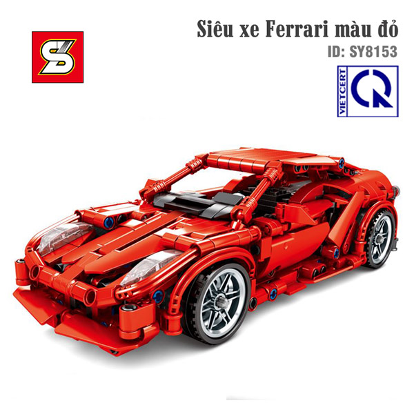 Siêu xe Ferrari màu đỏ - SY BLOCK 8153